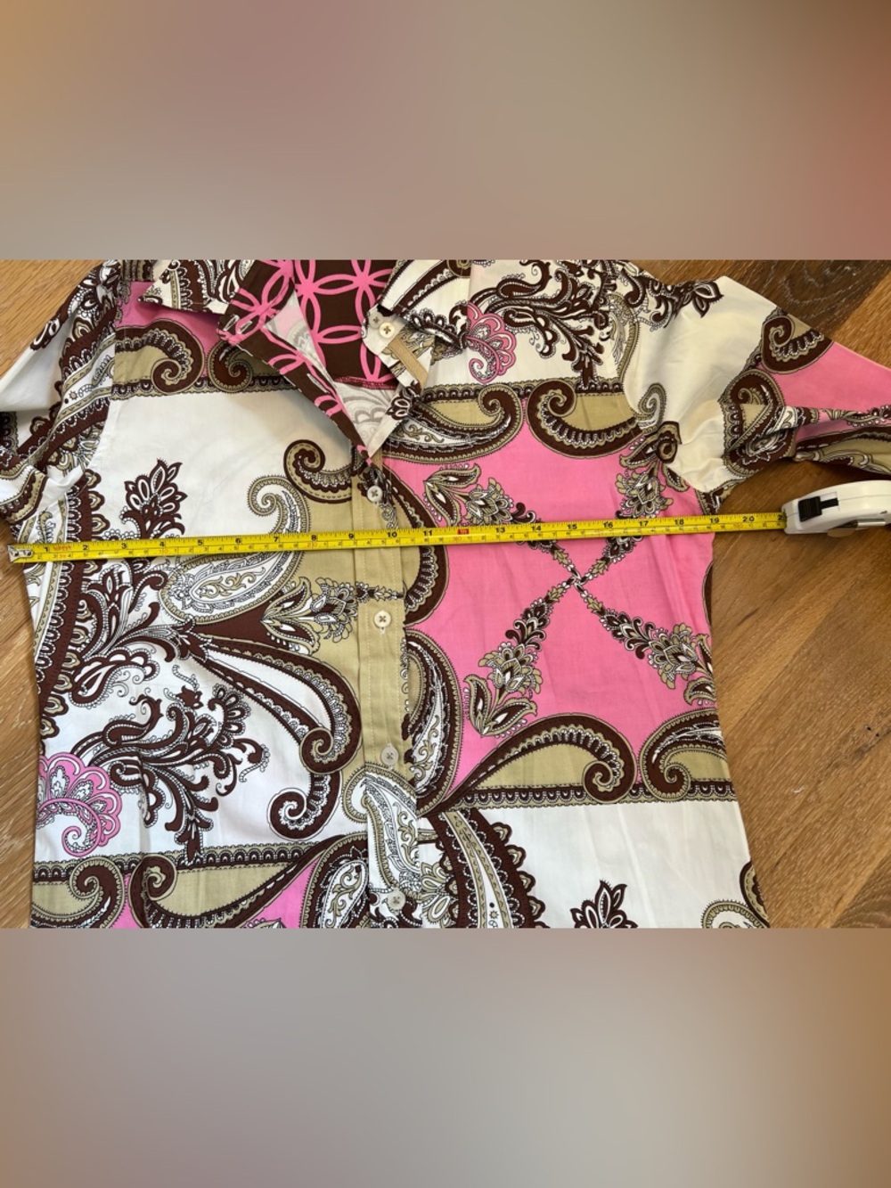 Tizzie Pink and Brown Paisley Top - Picture 5 of 5